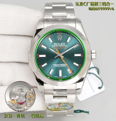 Rolex Milgauss 116400 Hands 904L Steel 40mm 3131 Movement Green Dial Watch
